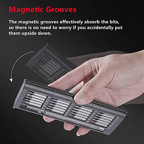 24 in 1 Precision Screwdriver Set, Multifunction Magnetic Driver Bit Set, Pocket Screwdriver Tool Set, Mini Screwdriver Kit, Repair Tool Kit for Electronics, Tablet, Cellphone