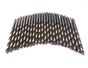 drillforce 24pcs, 17/64 inch drill bits, black and gold finish high speel steel