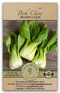 gaea's blessing seeds - bok choy seeds (2.0g) canton pak choi chinese cabbage non-gmo seeds with easy to follow planting instructions - heirloom 90% germination rate