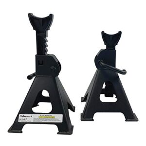 donext jack stands 3 ton (6,500 lb) capacity steel, 1 pair black lifting stand adjustable jack stands