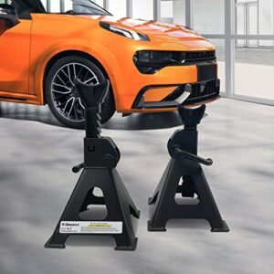 Donext Jack Stands 3 Ton (6,500 lb) Capacity Steel, 1 Pair Black Lifting Stand Adjustable Jack Stands