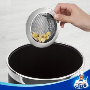 MR.SIGA Kitchen Sink Strainer, Stainless Steel Sink Drain Strainer, Dishwasher Safe, Outer Diameter4.4 inch/11.2cm, Inner Diameter 3 inch/7.6cm, Pack of 3