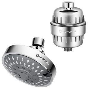 hopopro nbc news, consumer reports recommended shower brand 5-mode high pressure shower head 18 stages shower filter combo for healthy luxury shower experience even at low water flow