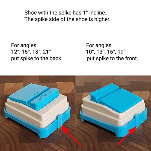 Wedgek LR5 Professional 2 Sets of Angle Guides, Every Degree from 10 to 44 degrees for Both Ends of Sharpening Stone, Large Size