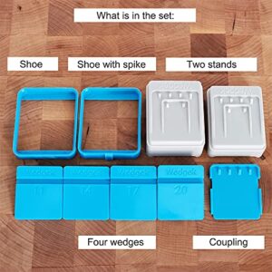 Wedgek LR5 Professional 2 Sets of Angle Guides, Every Degree from 10 to 44 degrees for Both Ends of Sharpening Stone, Large Size