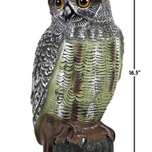 Galashield Owl Decoy | Plastic Owls to Scare Birds Away | Owl Statue for Garden & Outdoors