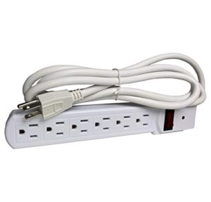 surge protector power strip - 6 outlets, 10 foot cord - universal plug and receptacles - iron box part # ibx-6x1510