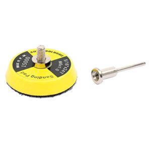 2 Inch/50mm Hook and Loop Sanding Pad Sanding Disc Replacement Pad with 1/8" Mandrel Drill Attachment 9 Pack