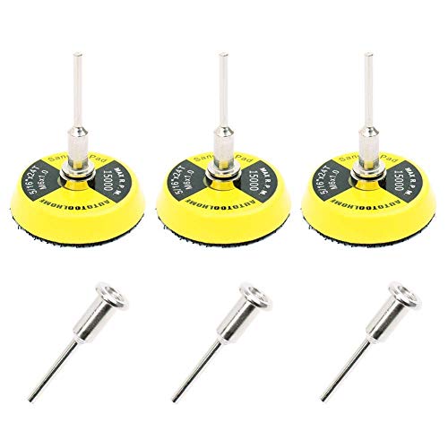 2 Inch/50mm Hook and Loop Sanding Pad Sanding Disc Replacement Pad with 1/8" Mandrel Drill Attachment 9 Pack