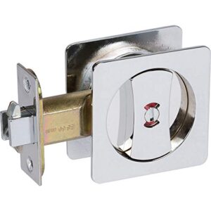 delaney hardware 370106 chrome contemporary privacy square pocket lock polished