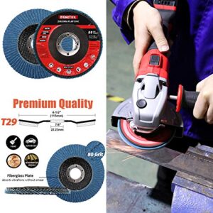 KingTool 27pcs Angle Grinder Wheel Set, Grinder Disc Set Includes 20pcs Cutting Wheel, 5pcs Grinding Wheel, 2pcs Flap Discs with 4-1/2" Diameter and 7/8" Arbor for Steel and Stainless Cutting Grinding