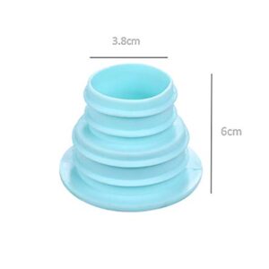 AKOAK 1 Pack Drainpipe Hose Silicone Plug Blue Pink Soft Round Sealing Hose Sewer Sealing Ring Silicone Ring Washing Machine Drainage Multipurpose Connector for Bathroom Kitchen Laundry Tub (blue)