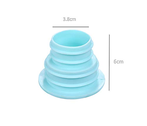 AKOAK 1 Pack Drainpipe Hose Silicone Plug Blue Pink Soft Round Sealing Hose Sewer Sealing Ring Silicone Ring Washing Machine Drainage Multipurpose Connector for Bathroom Kitchen Laundry Tub (blue)