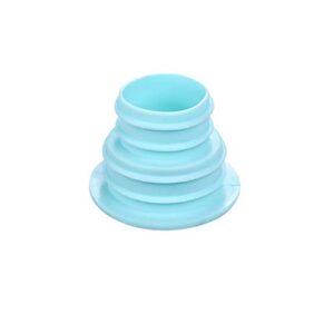 akoak 1 pack drainpipe hose silicone plug blue pink soft round sealing hose sewer sealing ring silicone ring washing machine drainage multipurpose connector for bathroom kitchen laundry tub (blue)