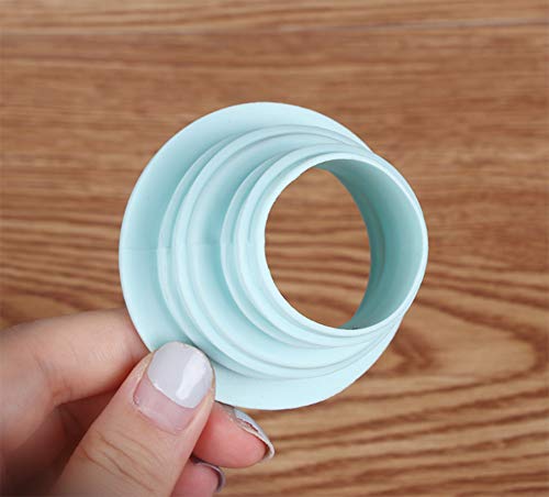 AKOAK 1 Pack Drainpipe Hose Silicone Plug Blue Pink Soft Round Sealing Hose Sewer Sealing Ring Silicone Ring Washing Machine Drainage Multipurpose Connector for Bathroom Kitchen Laundry Tub (blue)