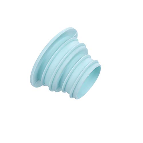 AKOAK 1 Pack Drainpipe Hose Silicone Plug Blue Pink Soft Round Sealing Hose Sewer Sealing Ring Silicone Ring Washing Machine Drainage Multipurpose Connector for Bathroom Kitchen Laundry Tub (blue)