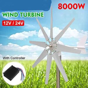 8000W Wind Turbines Generator Wind Generator, with Charge Controller Windmill Energy Turbines Wind Turbine Energy Generators,24v