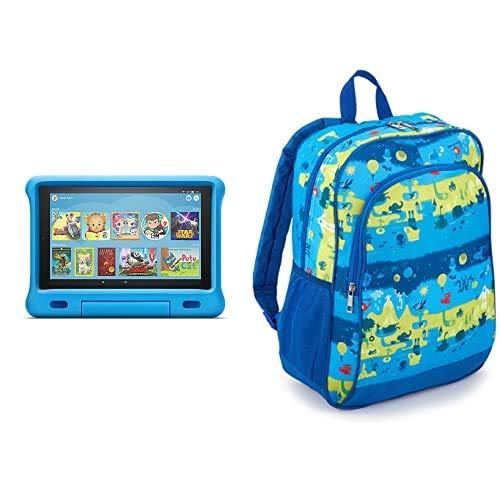 Fire HD 10 Kids Tablet 32GB Blue with Amazon Exclusive Kids Tablet Backpack, Layers