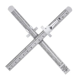2 pieces 6 inch 15 cm pocket ruler flexible precision stainless steel ruler with detachable clips stainless steel pocket clip scale gauge ruler metric british system