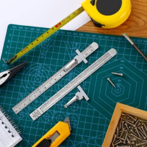 2 Pieces 6 Inch 15 cm Pocket Ruler Flexible Precision Stainless Steel Ruler with Detachable Clips Stainless Steel Pocket Clip Scale Gauge Ruler Metric British System