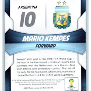 2014 Panini World Cup Prizm World Cup Stars #43 Mario Kempes Argentina Soccer Card