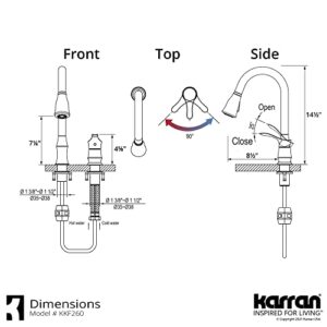 Karran Hillwood Single-Handle Two-Hole Pull-Down Sprayer Kitchen Faucet in Stainless Steel