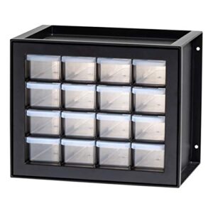 IRIS USA 16 Drawer Small Parts and Hardware Organize Cabinet, Black