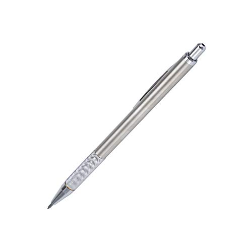 Oumefar Tungsten Steel Glass Cutter, 1 pc Scriber Metal Cutting Lettering Diamond Scribe Pen Engraver Glass Cutting Metal Scribe Tool for Ceramics (Silver)