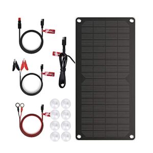 Renogy 10 Watts Portable Solar Battery Charger Maintainer, Backup for Car Boat Marine Motorcycles Truck