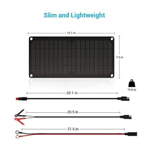 Renogy 10 Watts Portable Solar Battery Charger Maintainer, Backup for Car Boat Marine Motorcycles Truck