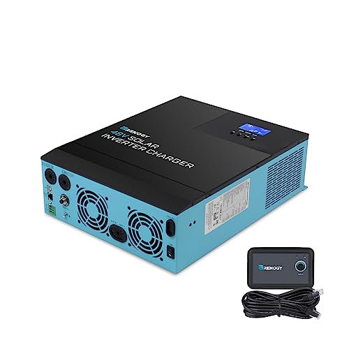 Renogy 48V 3500W Pure Sine Wave Inverter, All-in-One with MPPT Charge Controller, Power-Saving Mode DC 48V to AC 120V, Surge 7000W, Solar, Generator Battery Charging, LCD&LED, for Home, Camping, RV