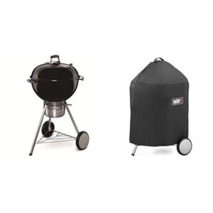 weber master-touch, black with cover