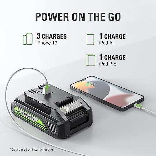 Greenworks 24V 2.0Ah Lithium-Ion Battery (Genuine Greenworks Battery / 125+ Compatible Tools)