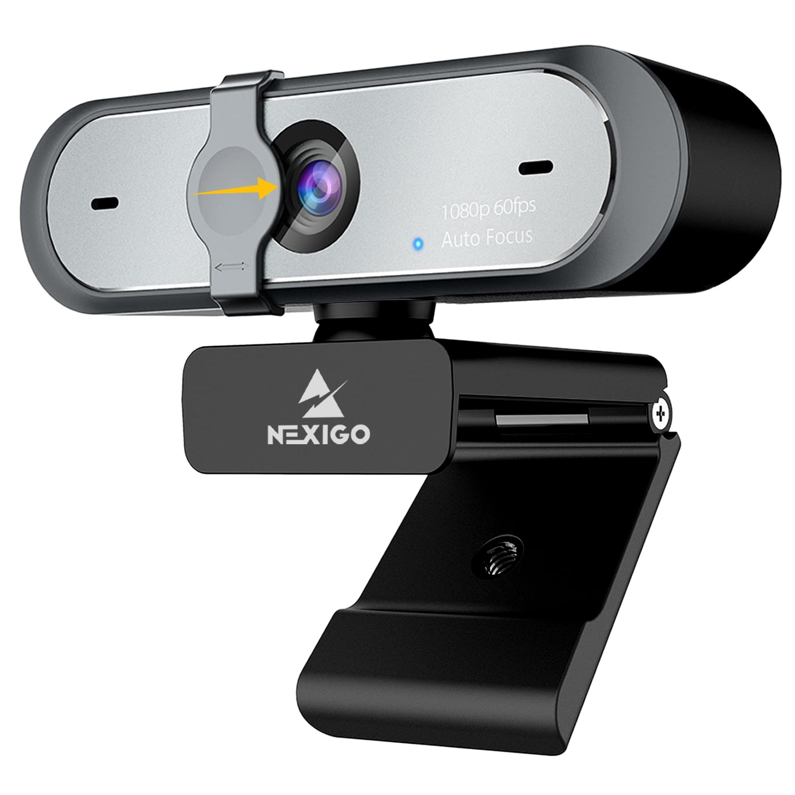 NexiGo N660P 1080P 60FPS Webcam with Software Control, Dual Microphone & Cover, Autofocus, HD USB Computer Web Camera, for OBS/Gaming/Zoom/Skype/FaceTime/Teams/Twitch