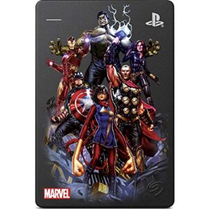 seagate game drive for ps4 marvel's avengers le - avengers assemble 2tb external hard drive - usb 3.0, metallic gray, officially licensed compatibility with ps4 (stgd2000104)