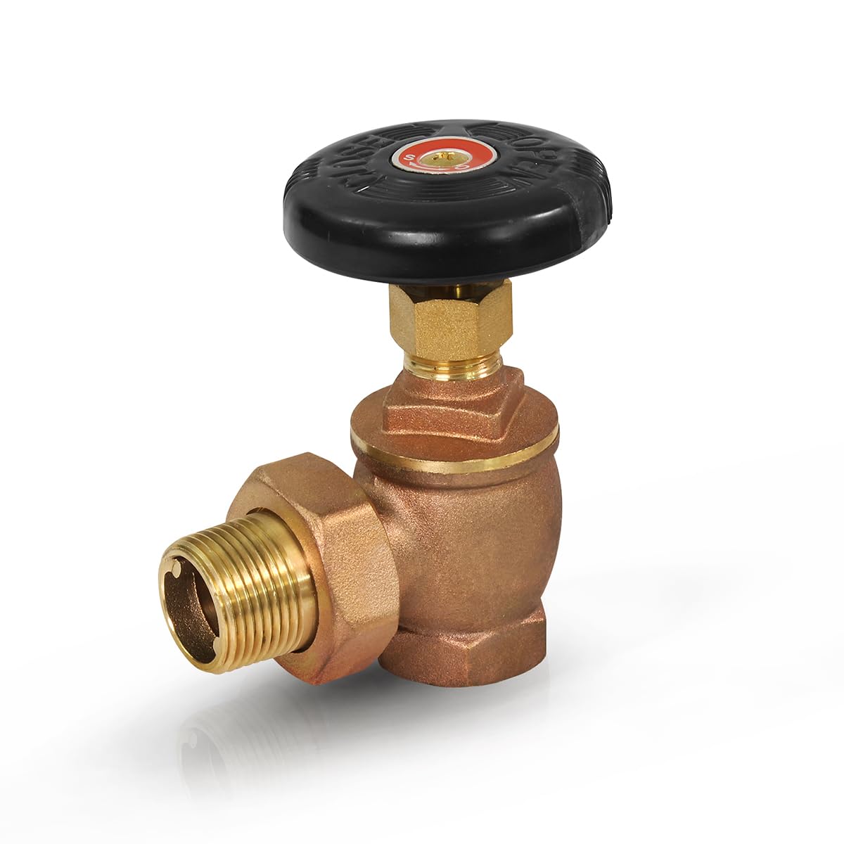 Midline Valve 6I342 Steam Radiator Valve; Air Vent Temperature Control; 1 in. FIP x Male Union; Brass