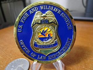 us fish and game wildlife service nc sc ga inspector challenge coin
