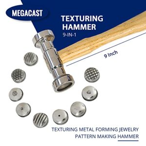 Texturing Hammer with 9 Interchangeable Faces