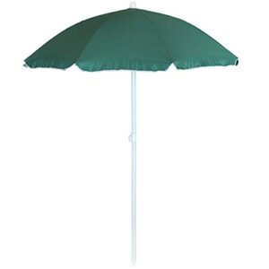 sunnydaze 5-foot outdoor beach umbrella with tilt function - portable - green