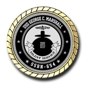 USS George C Marshall SSBN-654 US Navy Submarine Challenge Coin - Officially Licensed