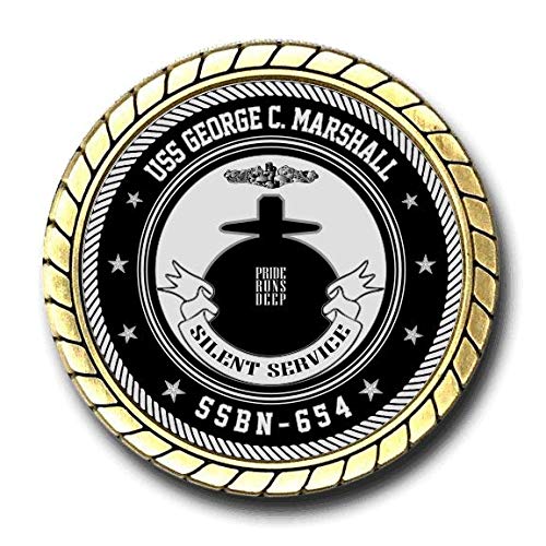 USS George C Marshall SSBN-654 US Navy Submarine Challenge Coin - Officially Licensed