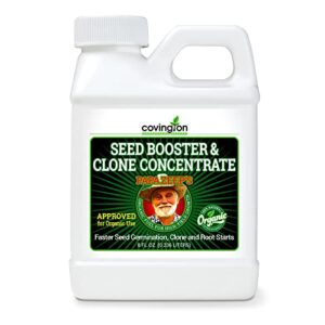 clone & seed starter solution, organic rooting hormone - cloning gel or powder for clones & cuttings, approved root stimulator for indoor, outdoor, hydroponic, or soil plants, 8oz, usa made