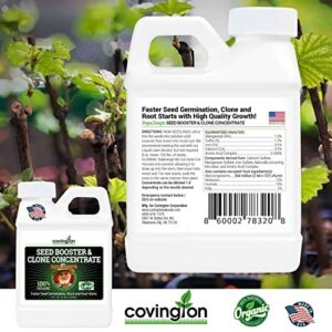 Clone & Seed Starter Solution, Organic Rooting Hormone - Cloning Gel or Powder for Clones & Cuttings, Approved Root Stimulator for Indoor, Outdoor, Hydroponic, or Soil Plants, 8oz, USA Made
