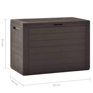 INLIFE 50 Gallon Garden Storage Box Outdoor Cushion Deck Patio Storage Chest Storing Pillow Tool Box Blanket Indoor Interior Container 30.7"x 17.3"x 21.7"(Brown)