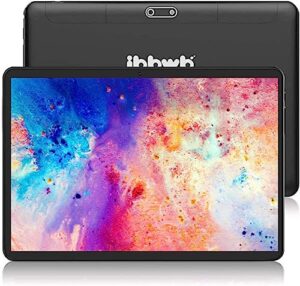 android tablet 10 inch, 5g wifi tablet, quad-core processor, 1gb ram, 16gb rom,800x1280 touch screen full hd display, bluetooth, gps, otg – black