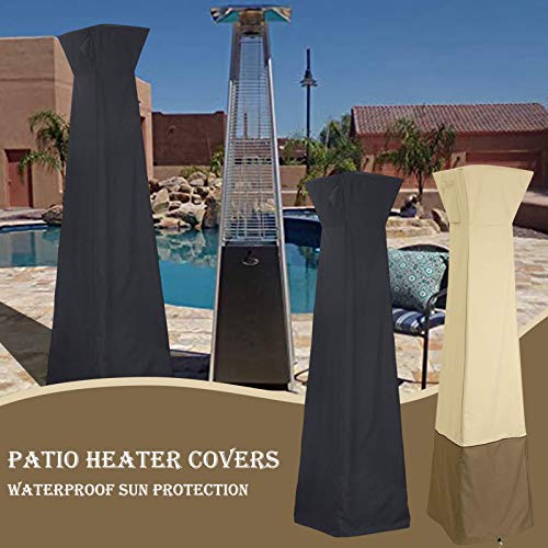 Iptienda Patio Heater Cover, Patio Heater Covers Waterproof with Zipper, Square Outdoor Heater Cover 87''H x 21" W x 24" L