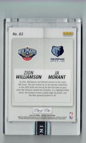 Zion Williamson & Ja Morant 2019 Panini Instant #83 True 1 of 1, 1/1 Rookie Card - Basketball Slabbed Rookie Cards