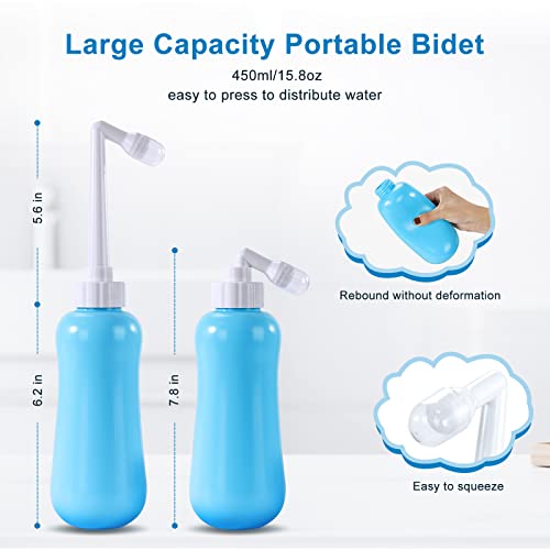 Portable Travel Bidet Portable Bidet for Toilet Handheld Postpartum Perineal Cleansing Childbirth Cleaner - for Outdoor,Camping,Travling,Personal Hygiene (Blue)