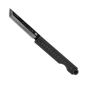 statgear pocket samurai folding tanto micro knife - slipjoint edition | small edc mini knife | black