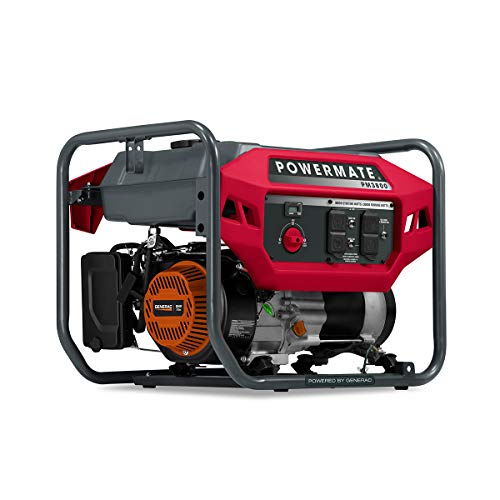 Powermate P0081100 PM3800 3800-Watt Gas-Powered Portable Generator by Generac - Compact and Reliable Power Supply for Home, Camping, and DIY Projects - 49 State/CSA